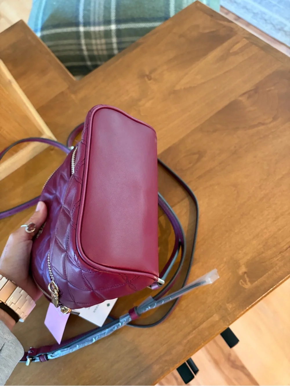 kate spade Quilted Mini Backpack in Wine
